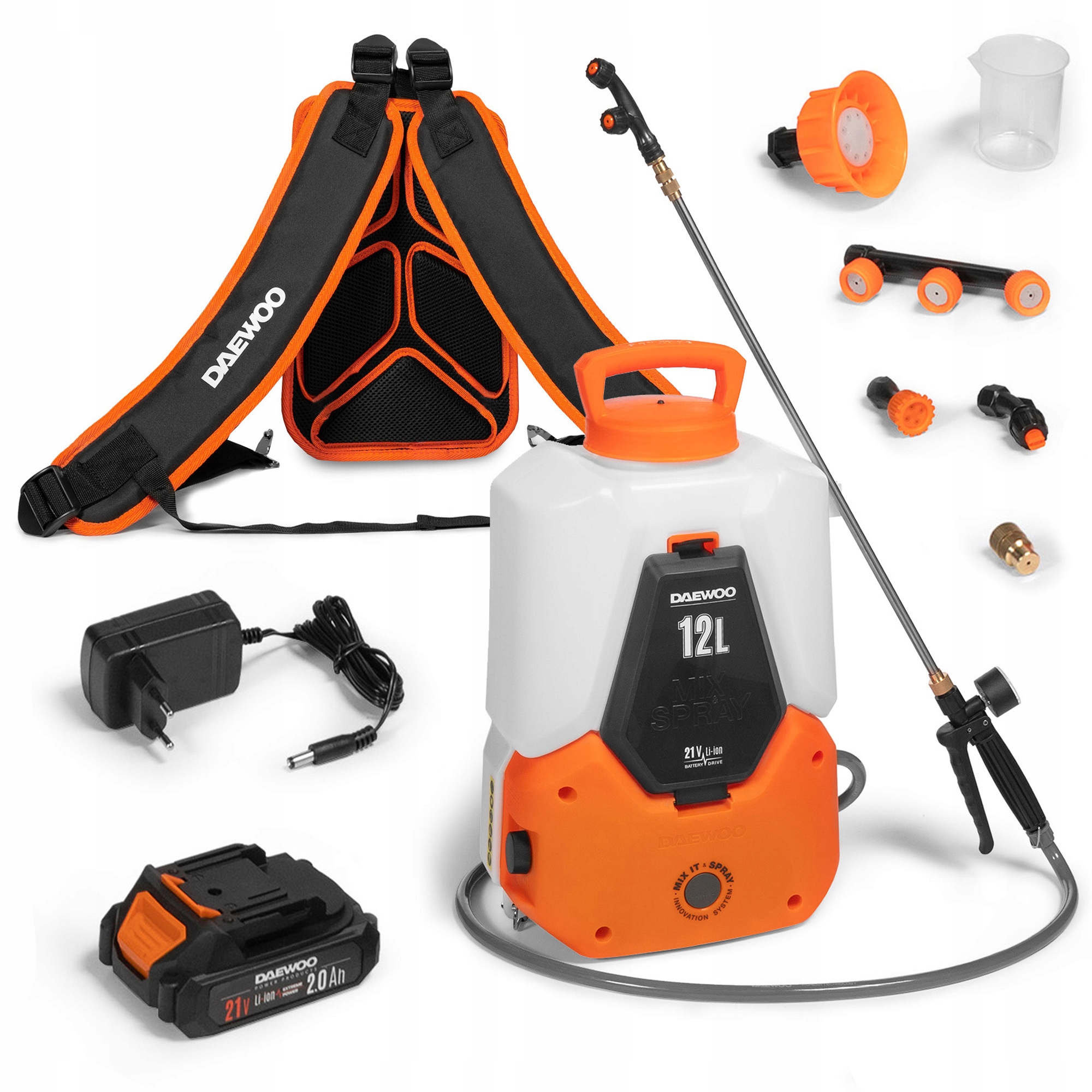Daewoo DSA 1221LI SET akumulátorový postrekovač s funkciou mix 21V + nabíjačka
